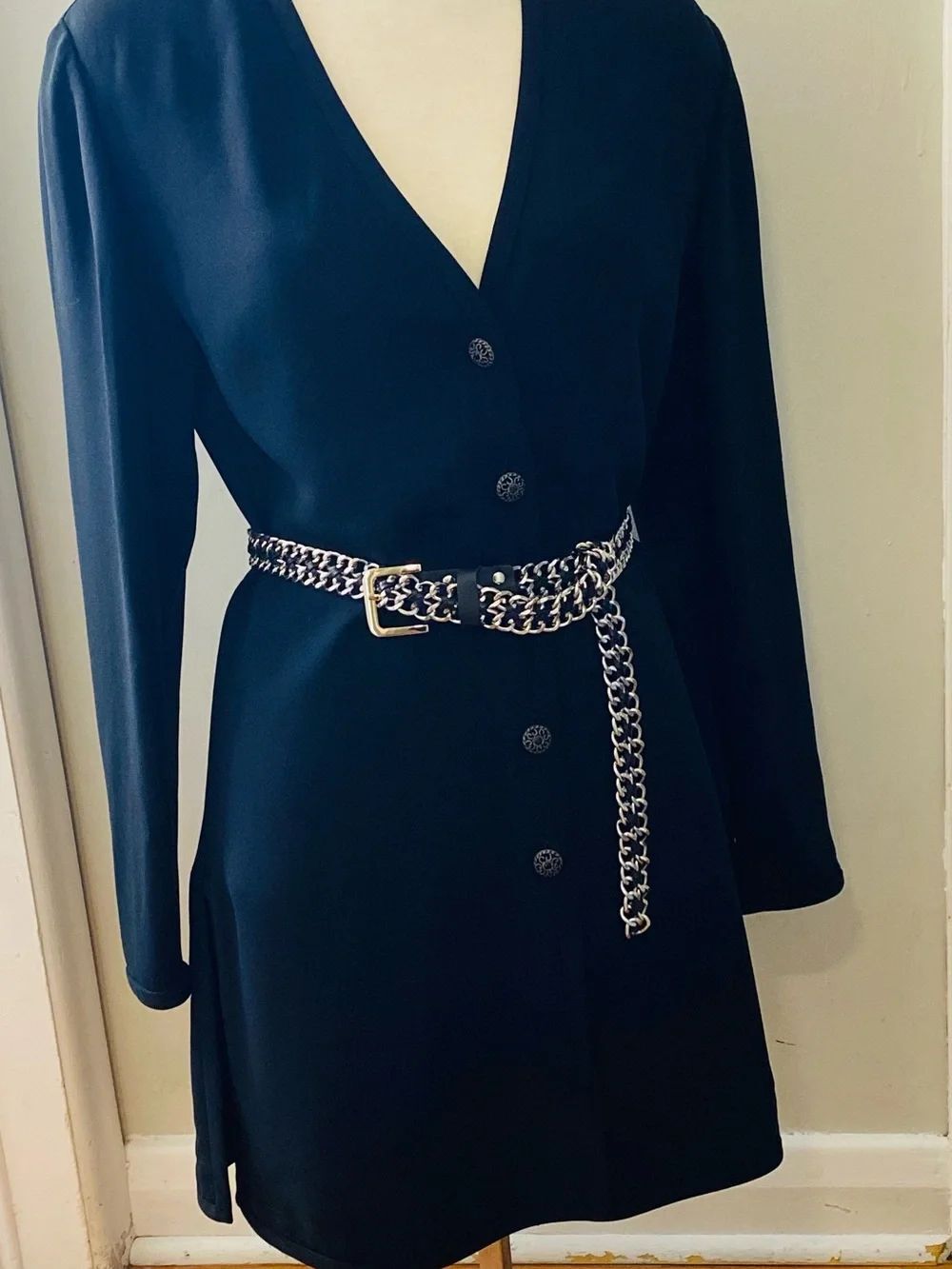 🛍️Valentino “Miss V” Authentic Vintage 1980s “Power Blazer Dress” - Picture 2 of 16